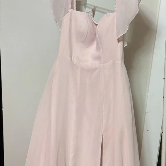 Azazie Pink Sweetheart Maxi Gown for Weddings - Picture 5 of 5